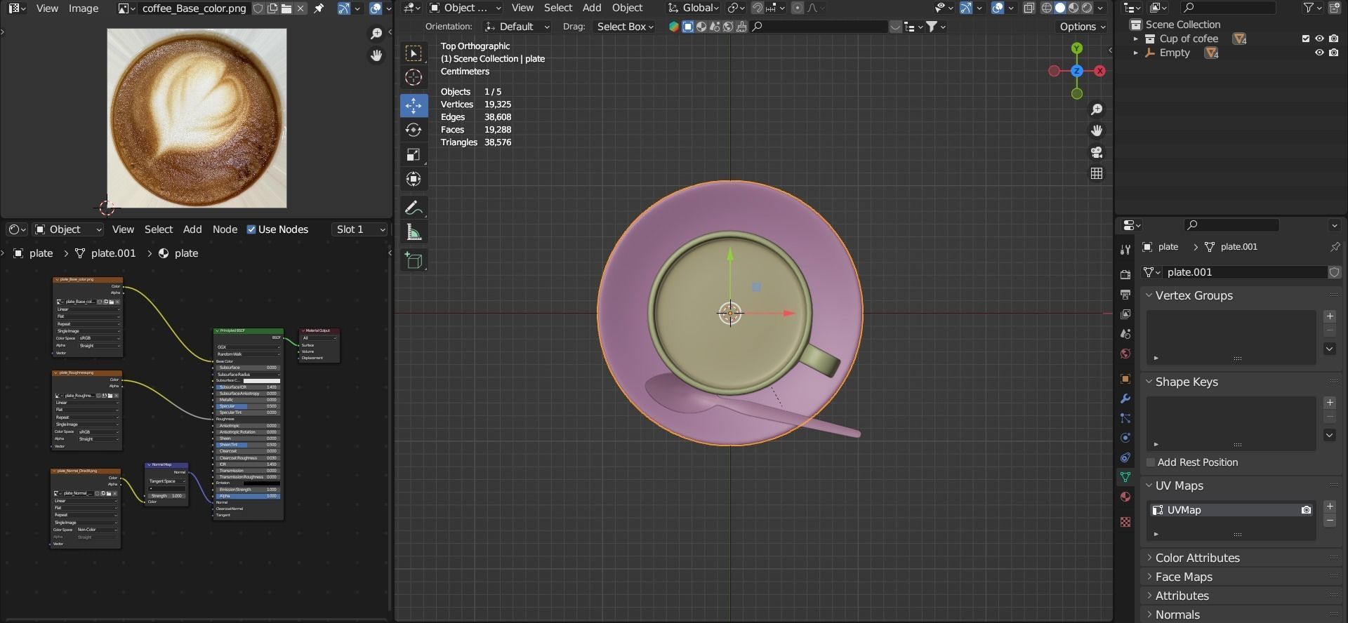 Coffee cup Low-poly 3D model_13