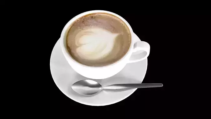 Coffee cup Low-poly 3D model