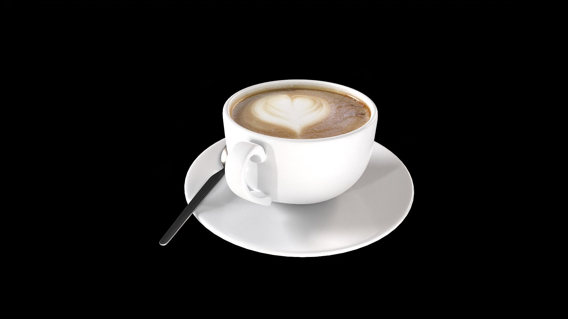 Coffee cup Low-poly 3D model_4