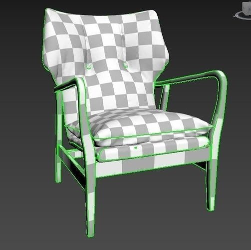 armchair jomlin 1 3D model 5