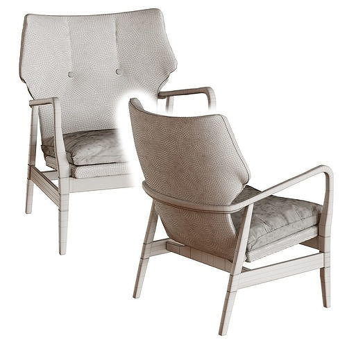 armchair jomlin 1 3D model 4