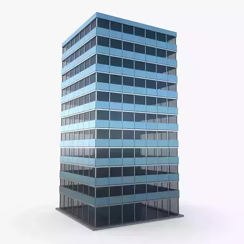 Office Tower Generic Low Poly 