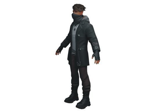 girl and boy cool AR VR gaming Low-poly 3D model_3