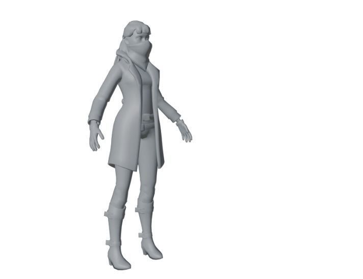 girl and boy cool AR VR gaming Low-poly 3D model_8