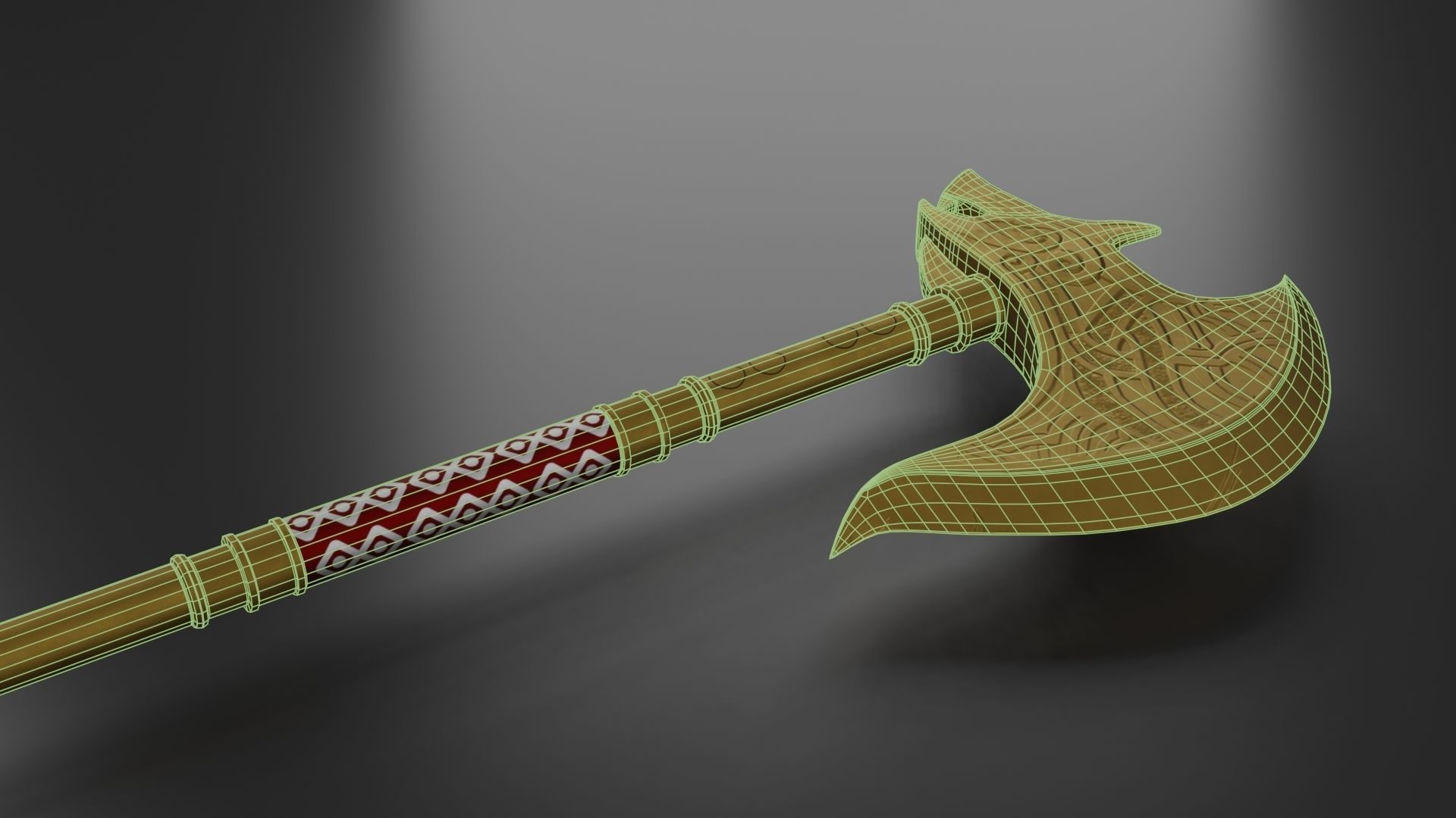 Sepulcher Axe Low-poly 3D model_4