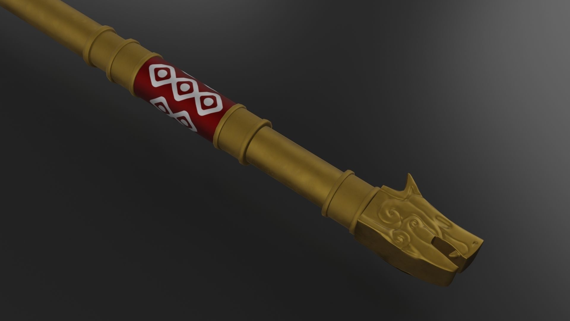 Sepulcher Axe Low-poly 3D model_6