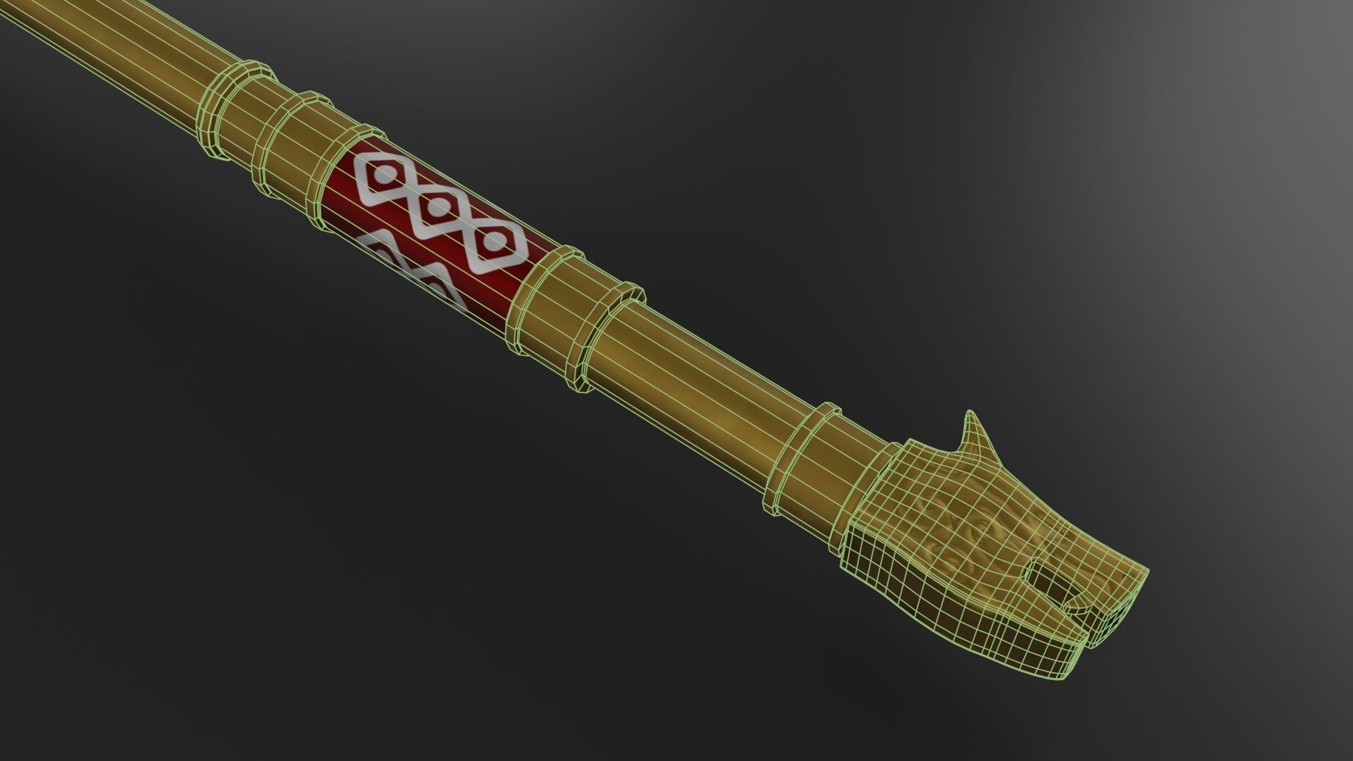 Sepulcher Axe Low-poly 3D model_7