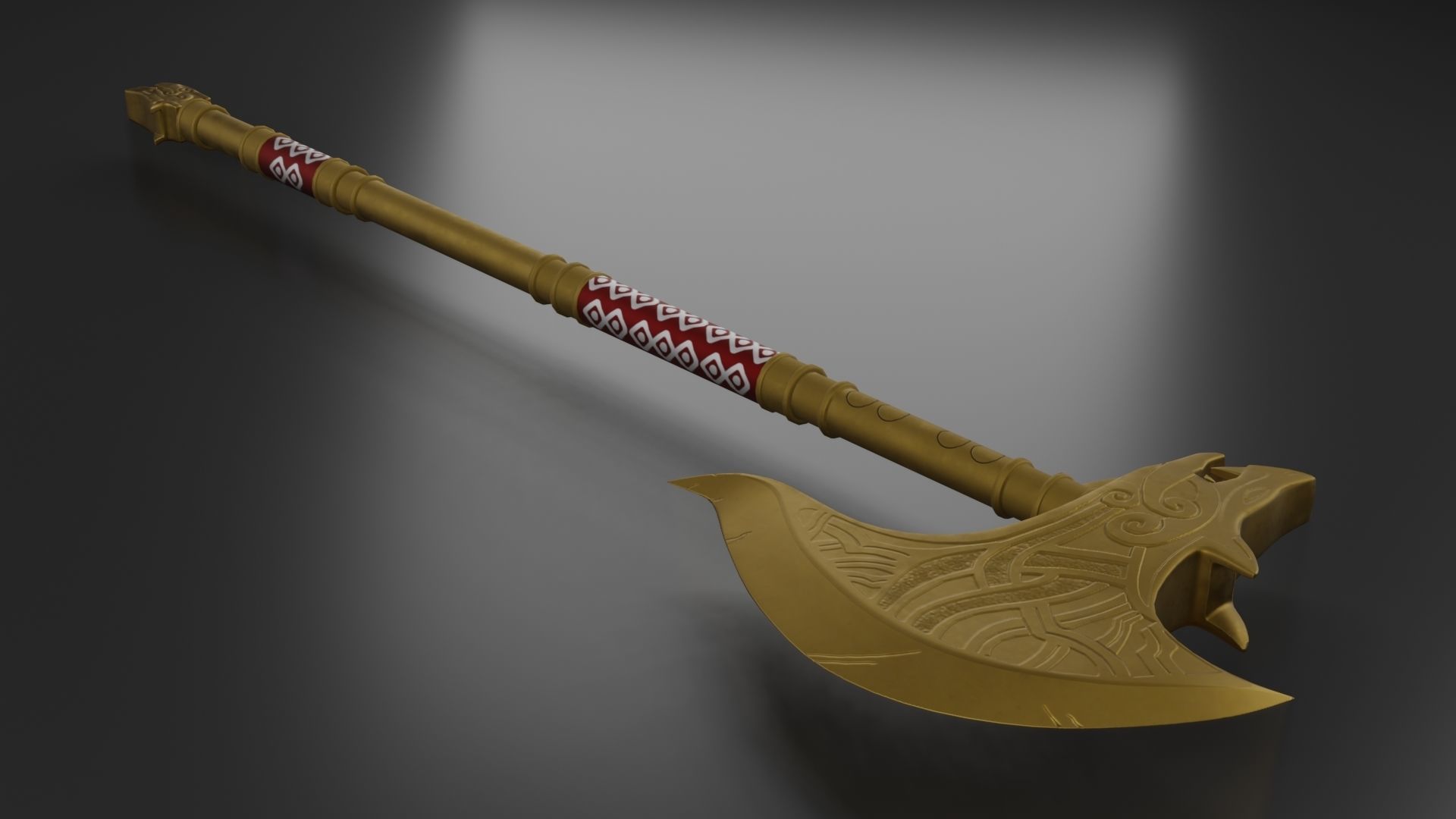 Sepulcher Axe Low-poly 3D model_2