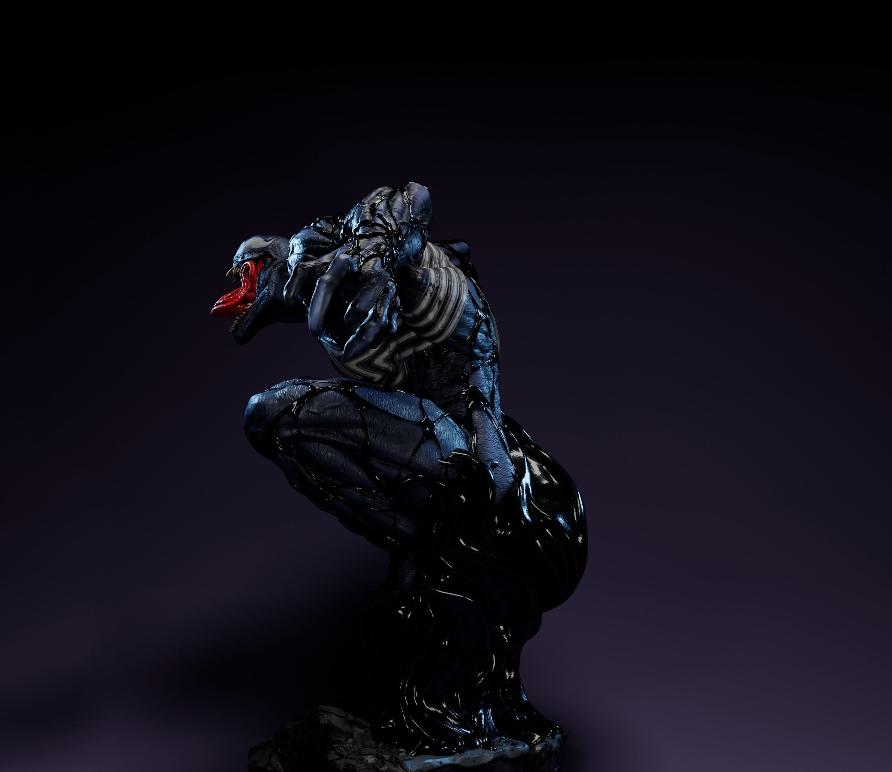 Venom january Statue 3D print model_4