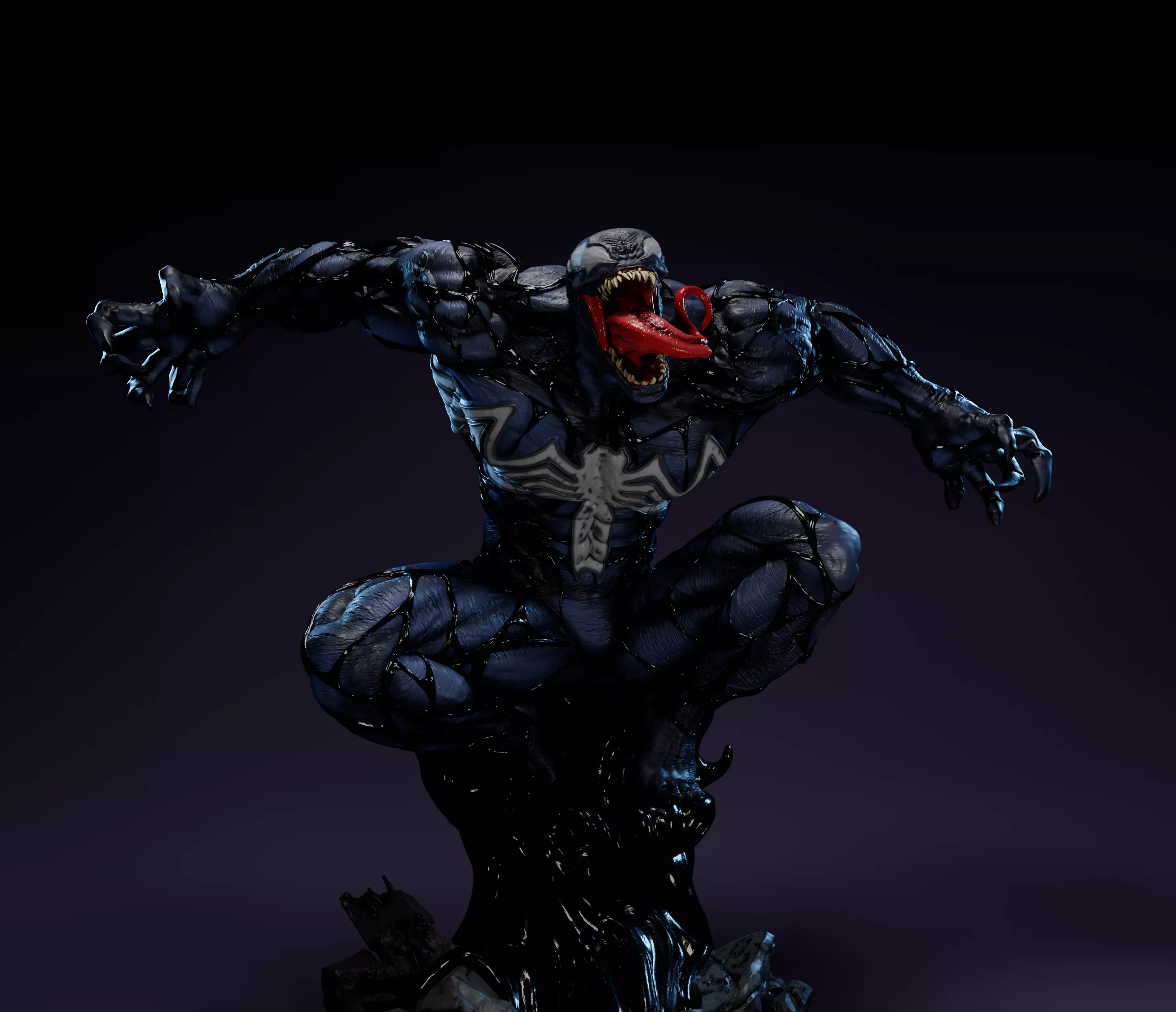 Venom january Statue 3D print model_0
