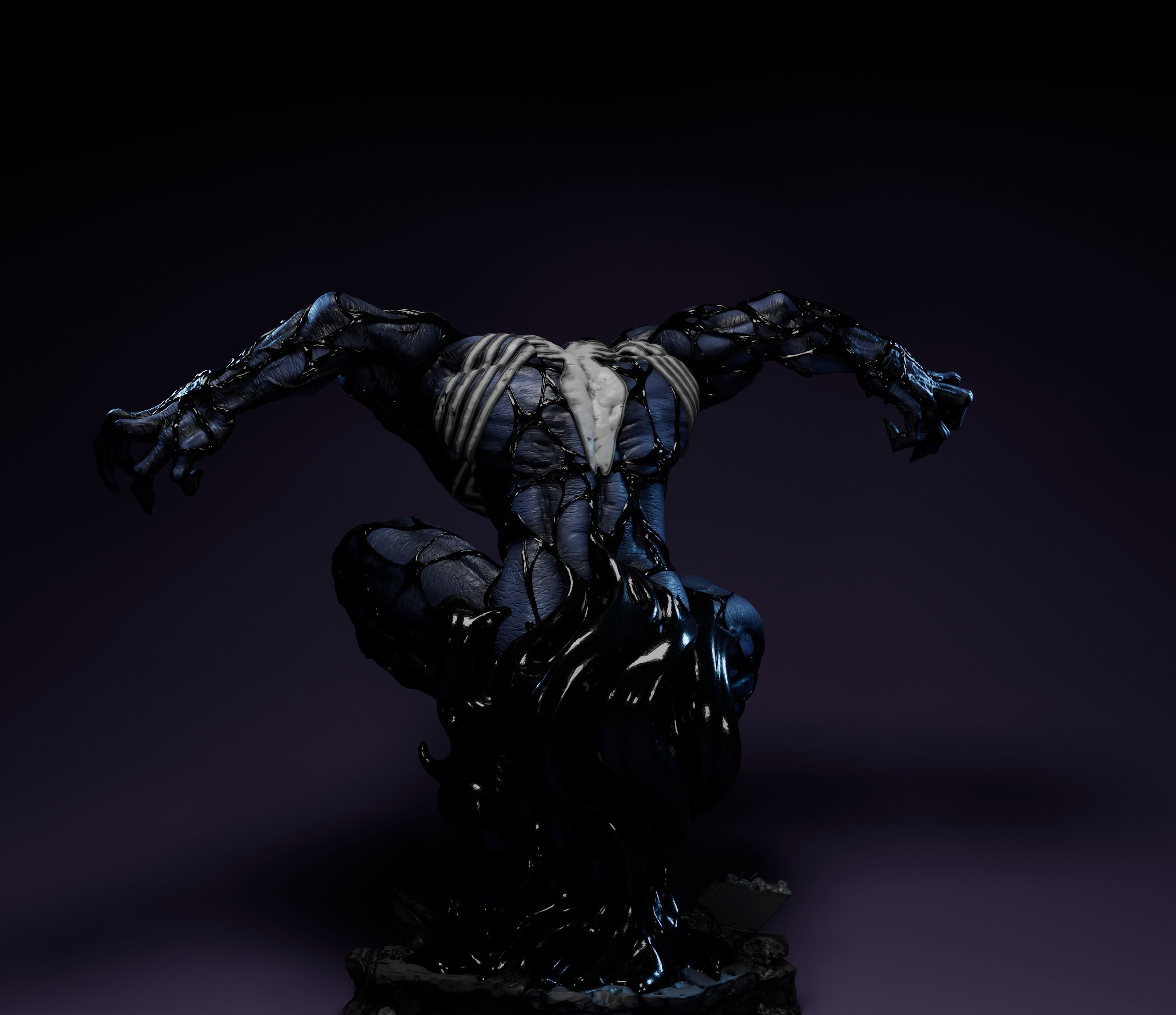 Venom january Statue 3D print model_3