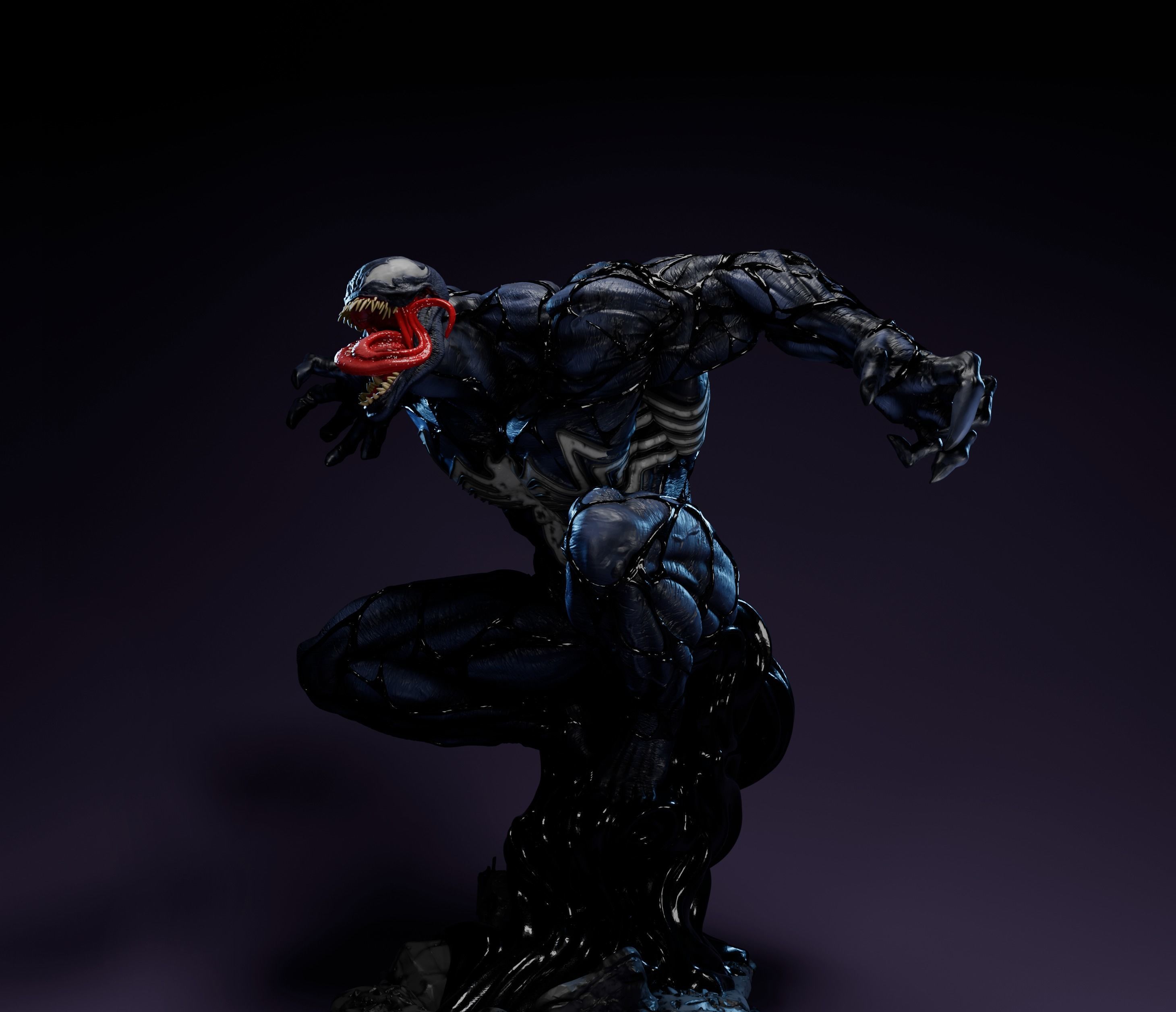 Venom january Statue 3D print model_5