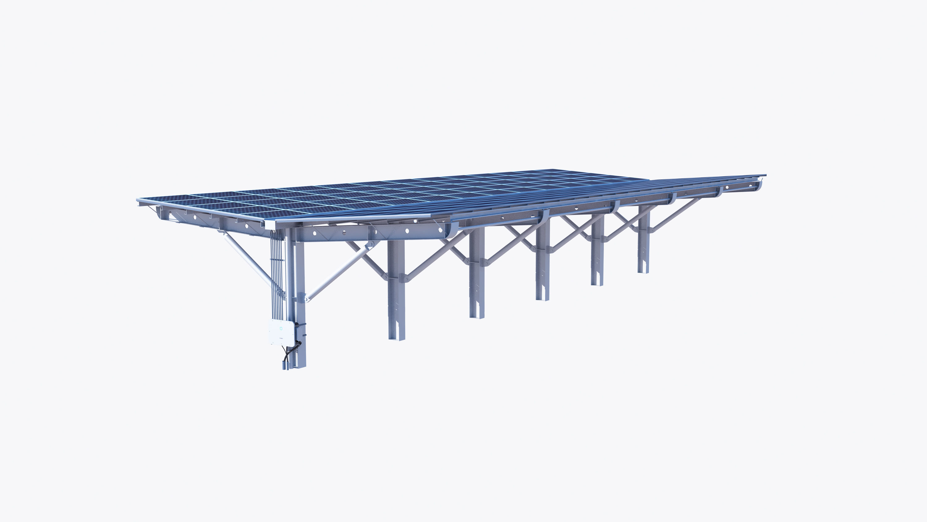 New energy vehicle charging station 3D model_1