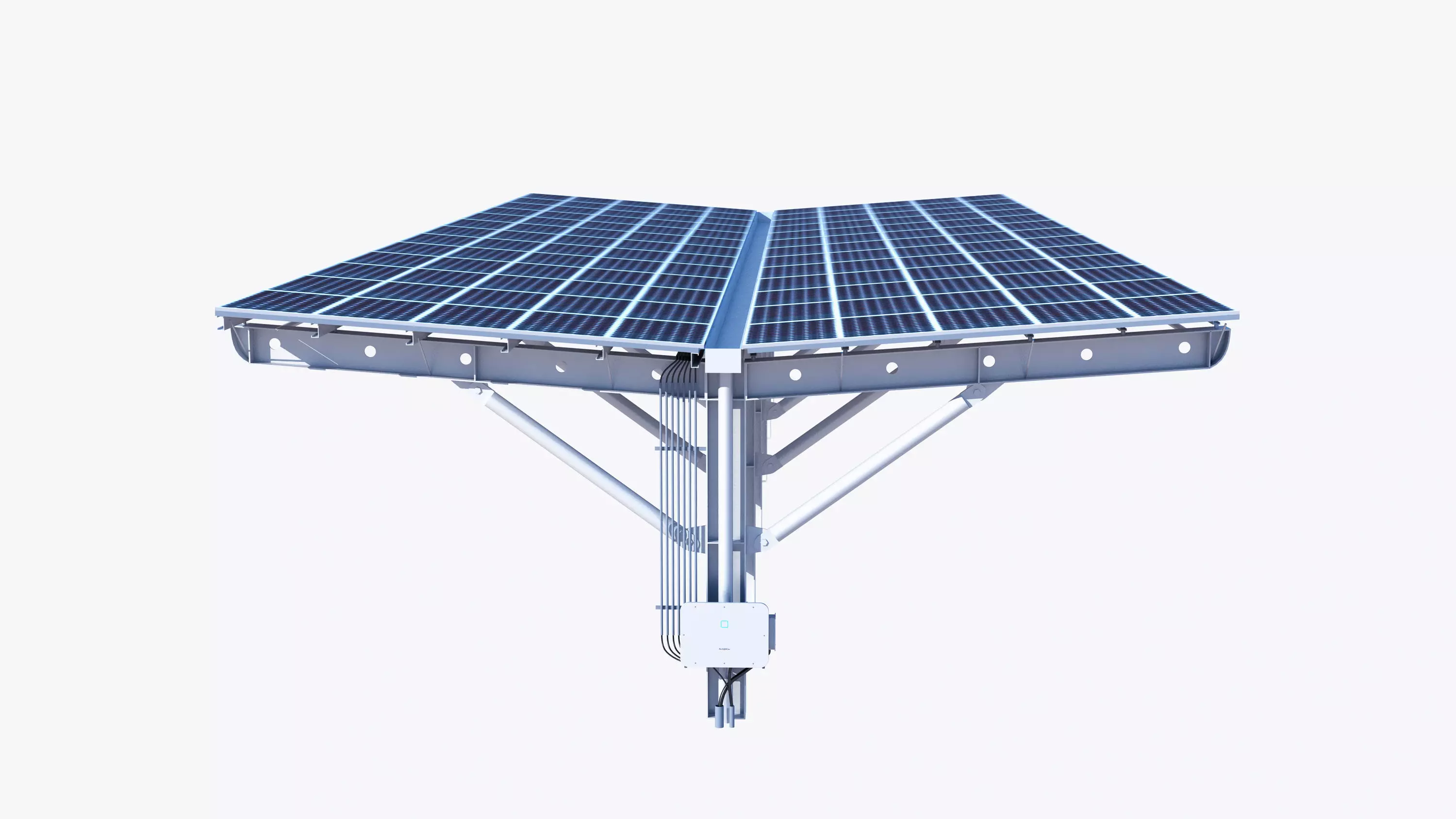 New energy vehicle charging station 3D model_0