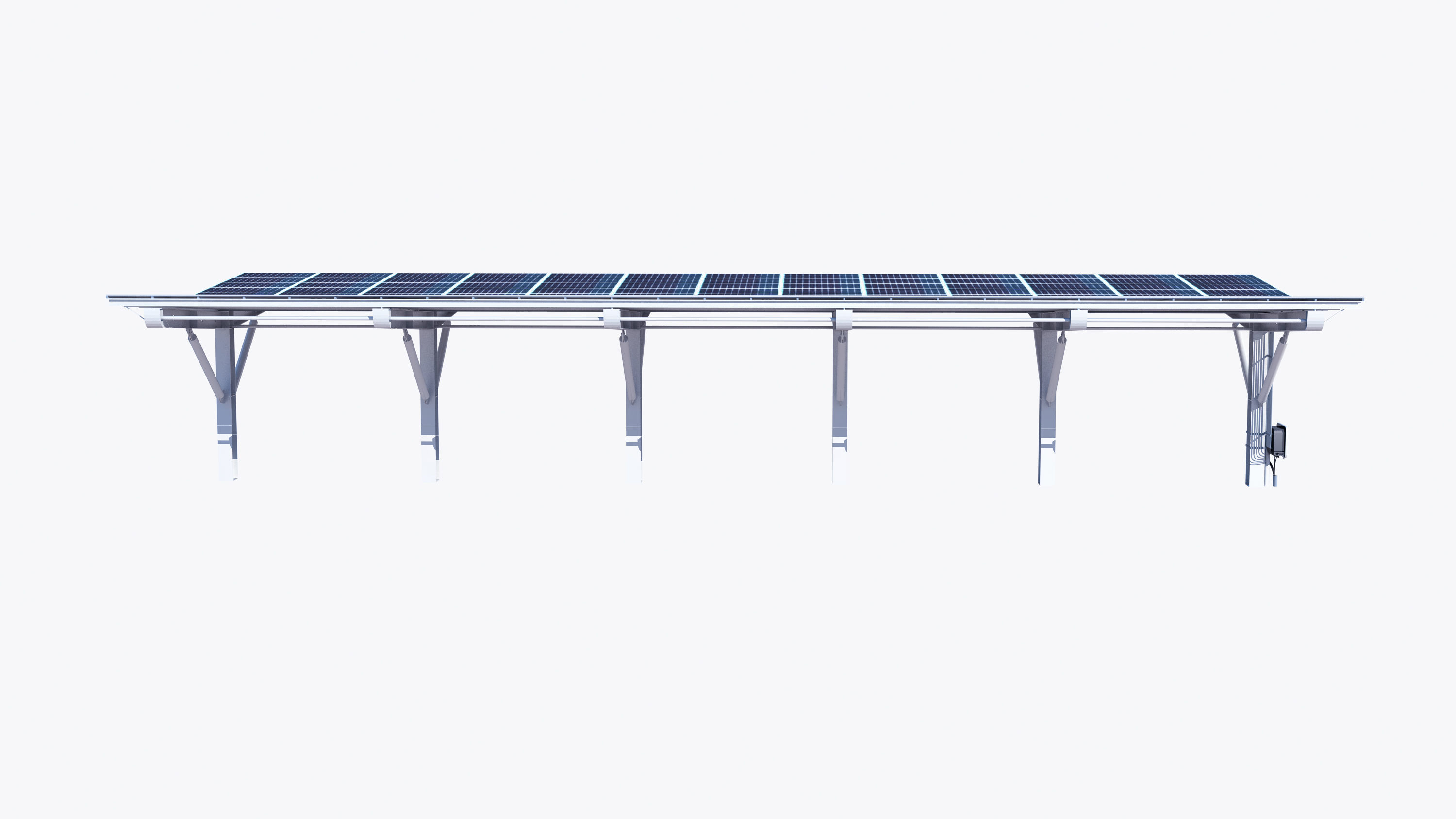 New energy vehicle charging station 3D model_4