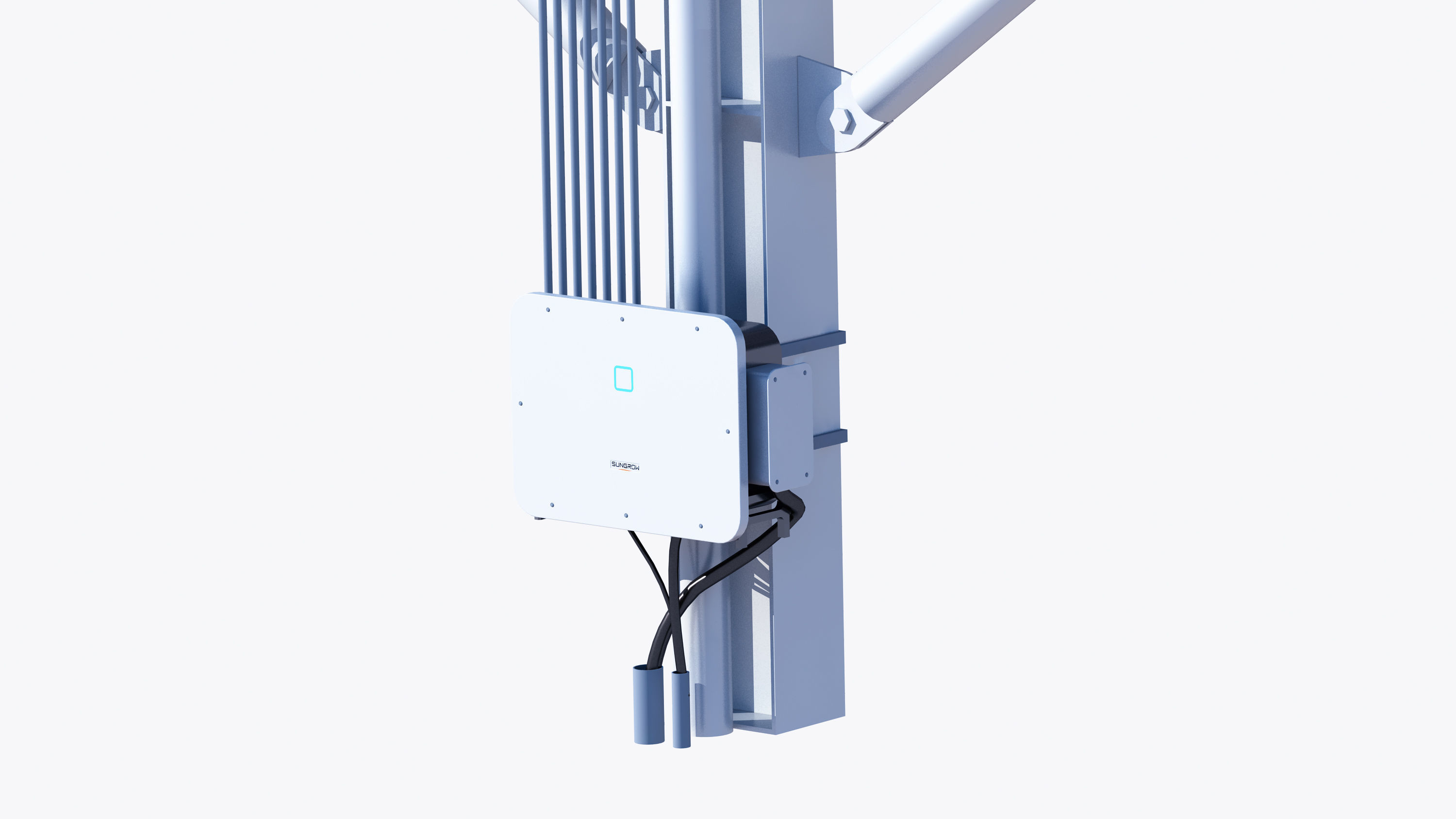 New energy vehicle charging station 3D model_2