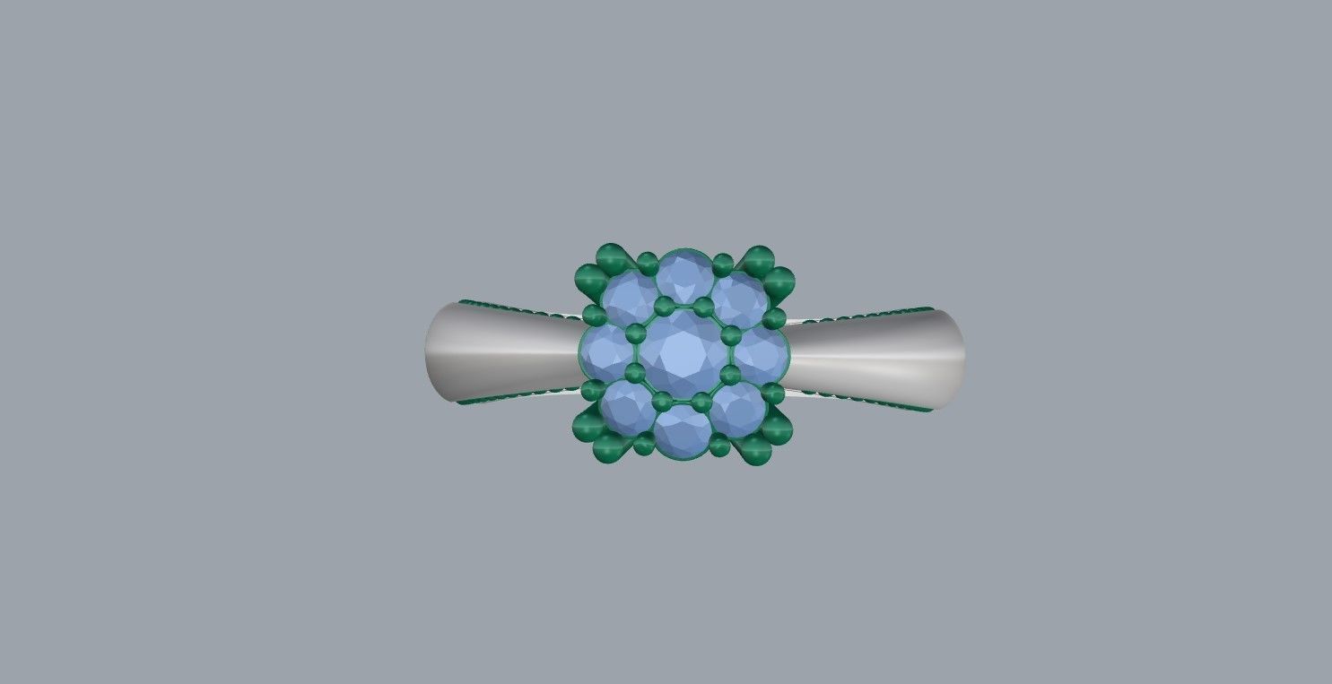 Engagment ring 3D print model_10