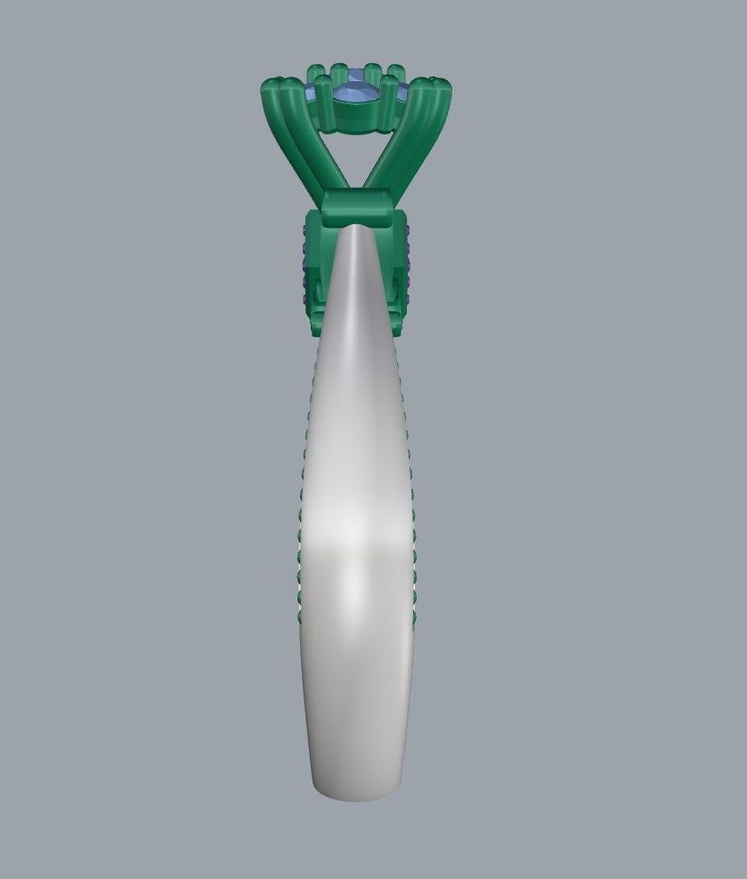Engagment ring 3D print model_11