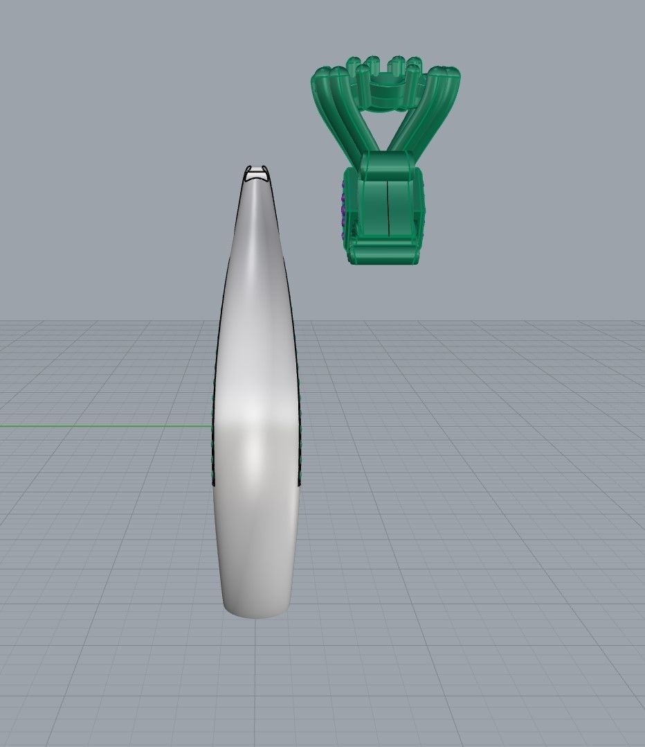 Engagment ring 3D print model_14