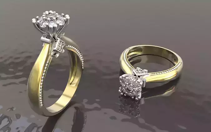Engagment ring 3D print model