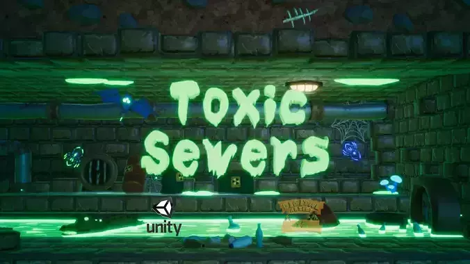 Toxic Sewer Game asset pack Unity Urp Low-poly 3D model
