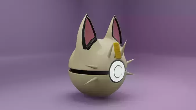 Meowth Ball  Low-poly 3D model