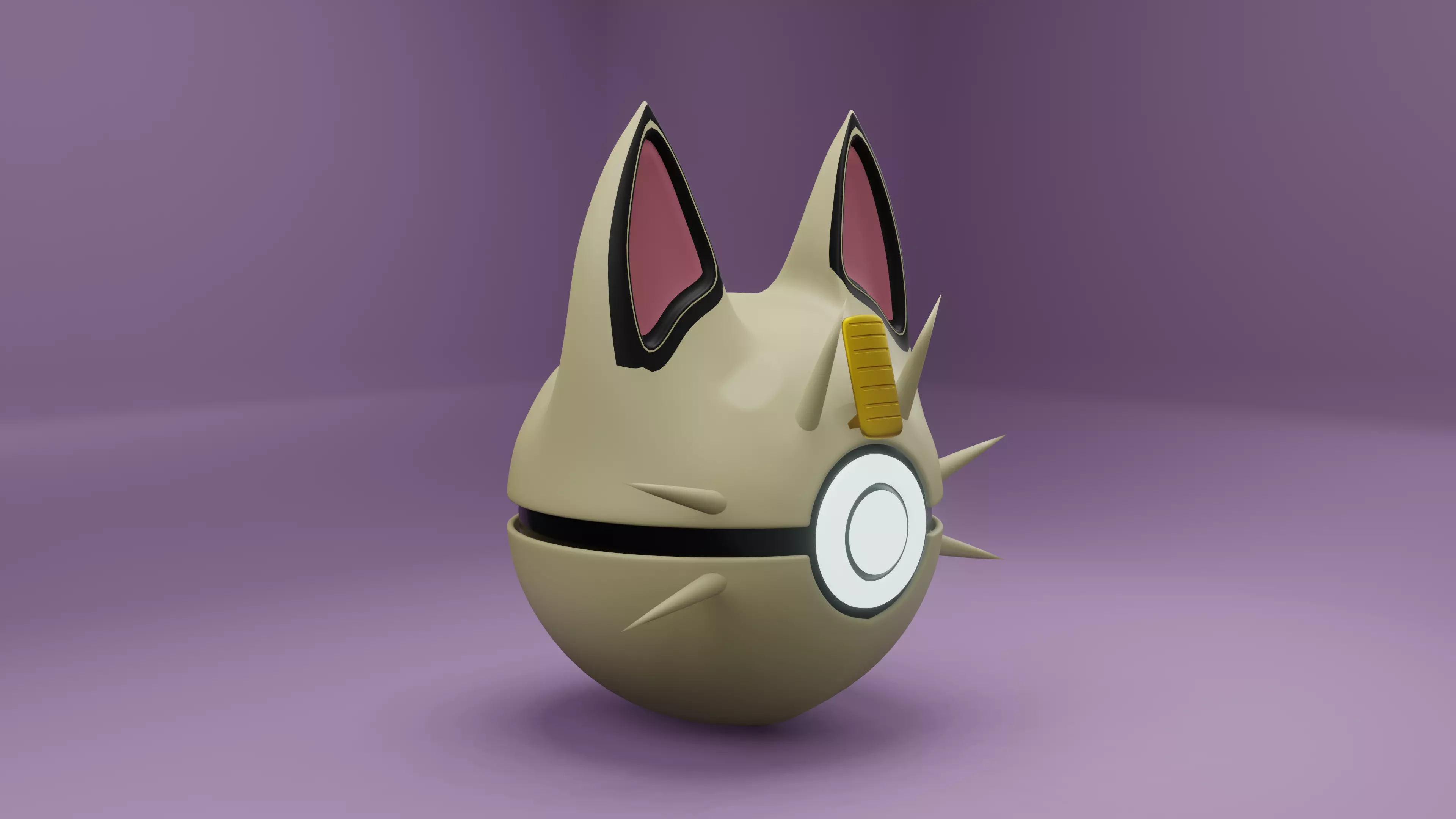 Meowth Ball Low-poly 3D model
