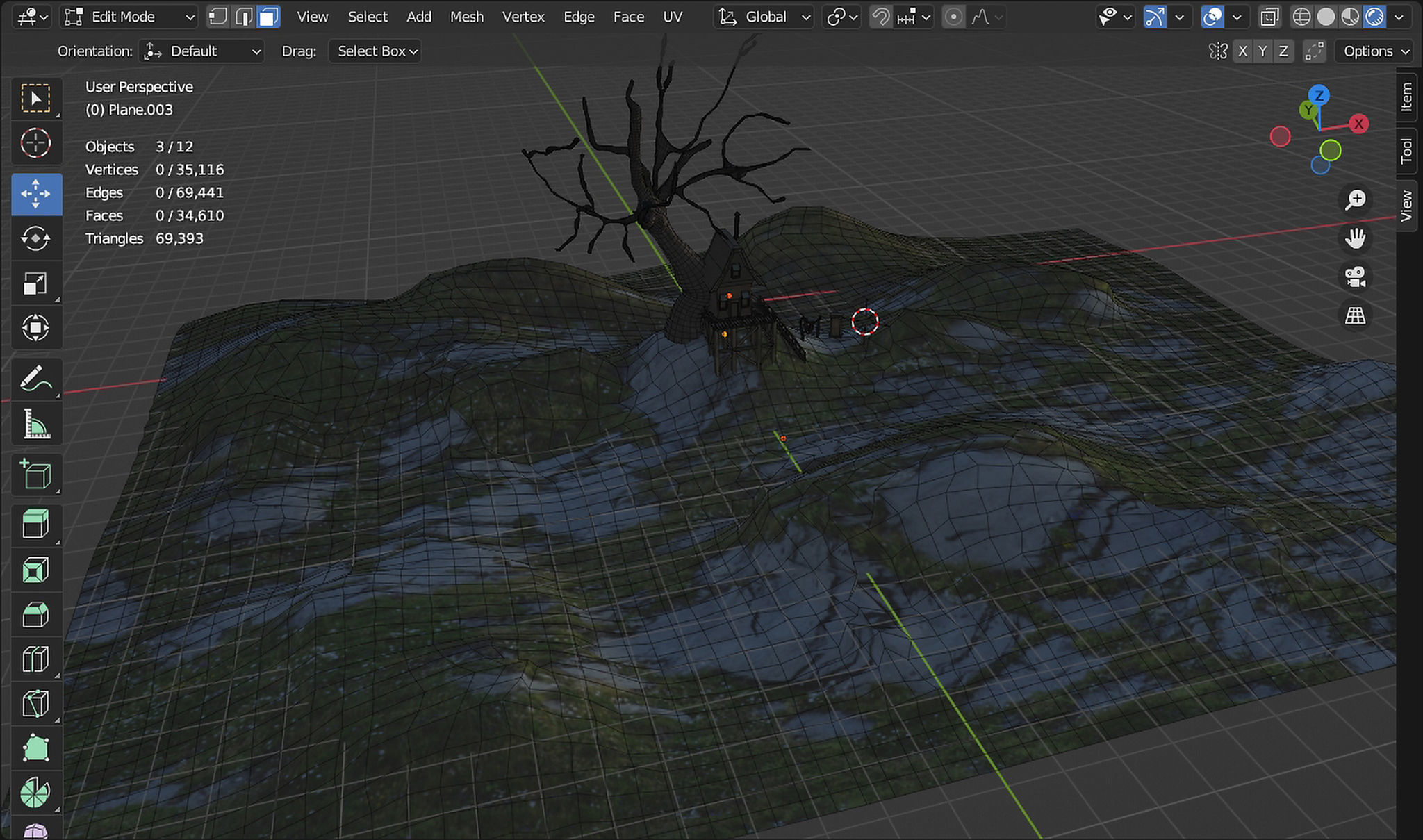 Fantasy dwarf hut environment in the forest 3D model_9