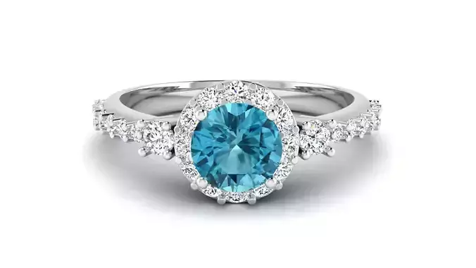 Ring M105 The luxury female ring with gems wedding