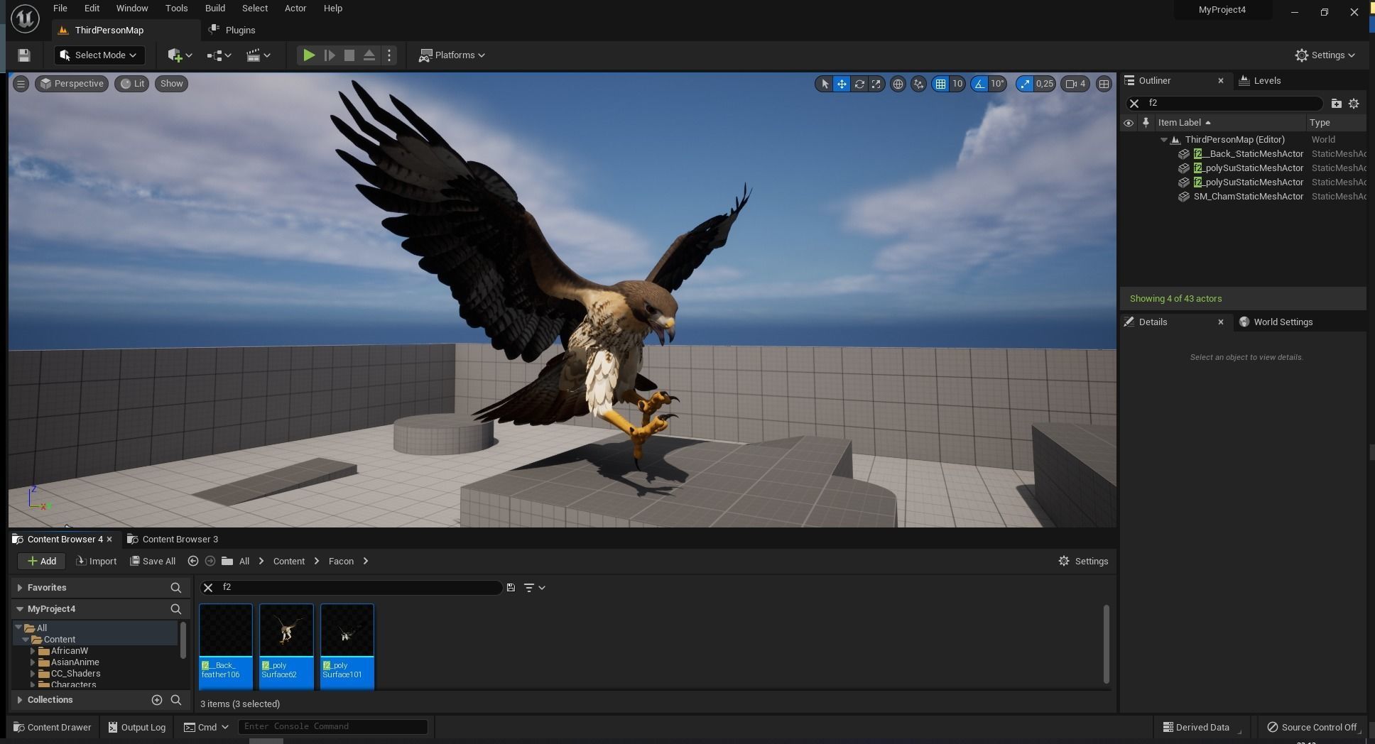 Stunning 3D Model of a Majestic Falcon Wildlife Enthusiasts Low-poly 3D model_22