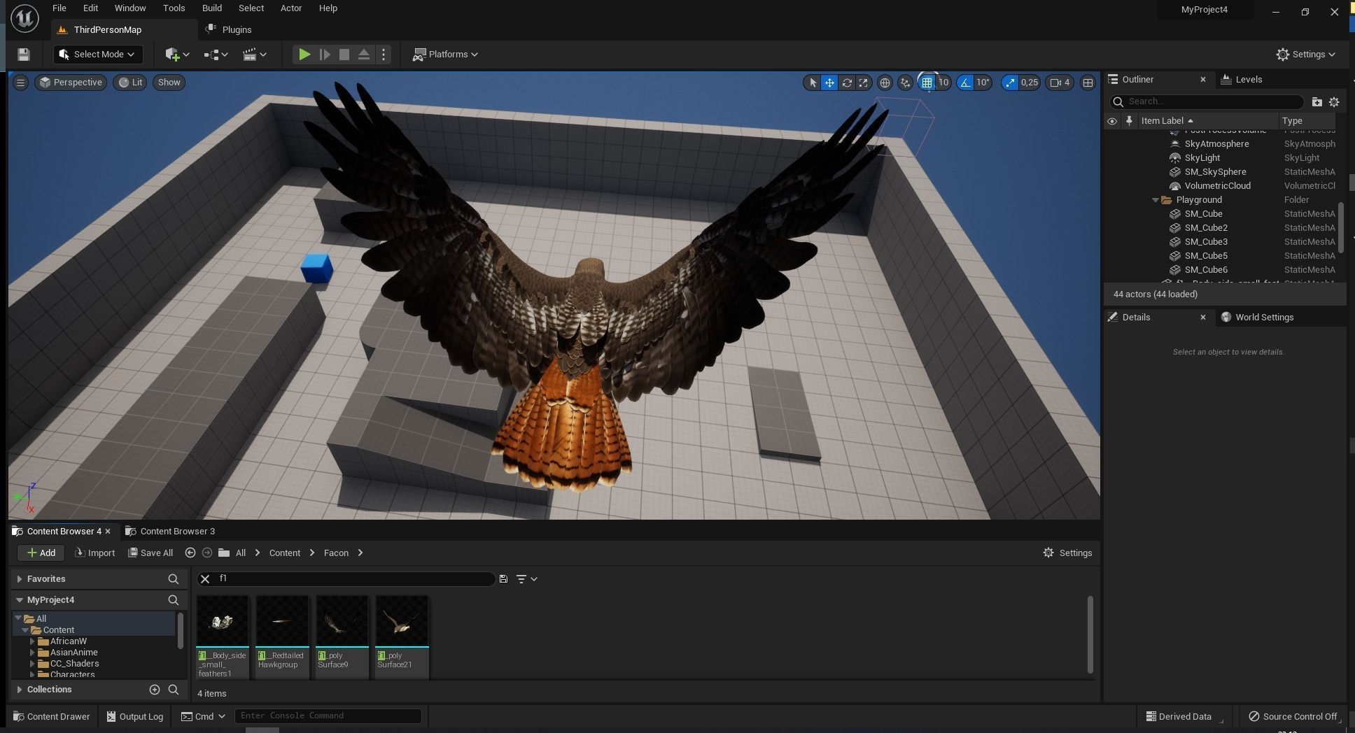 Stunning 3D Model of a Majestic Falcon Wildlife Enthusiasts Low-poly 3D model_25