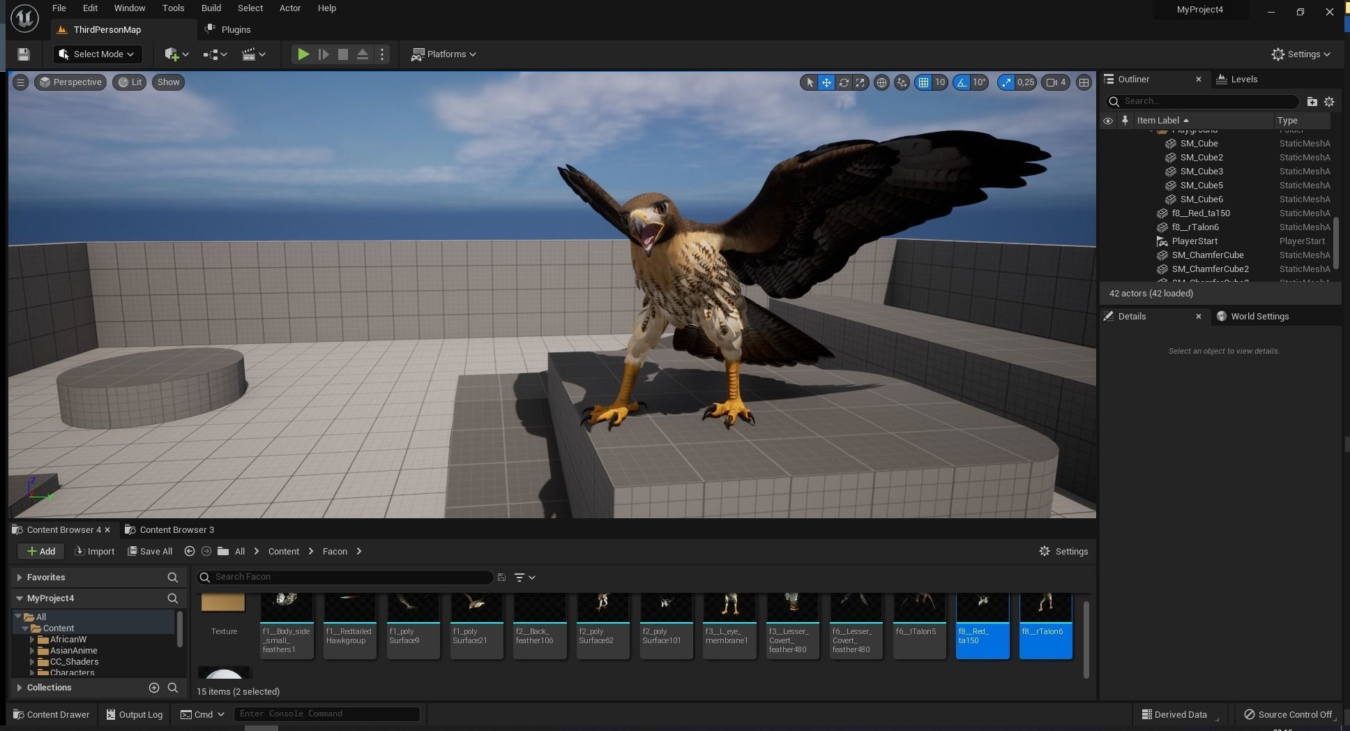 Stunning 3D Model of a Majestic Falcon Wildlife Enthusiasts Low-poly 3D model_24