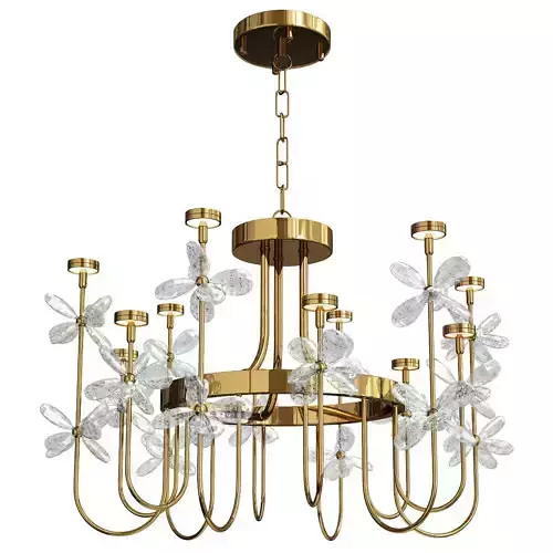 Crystal Flowers Chandelier
