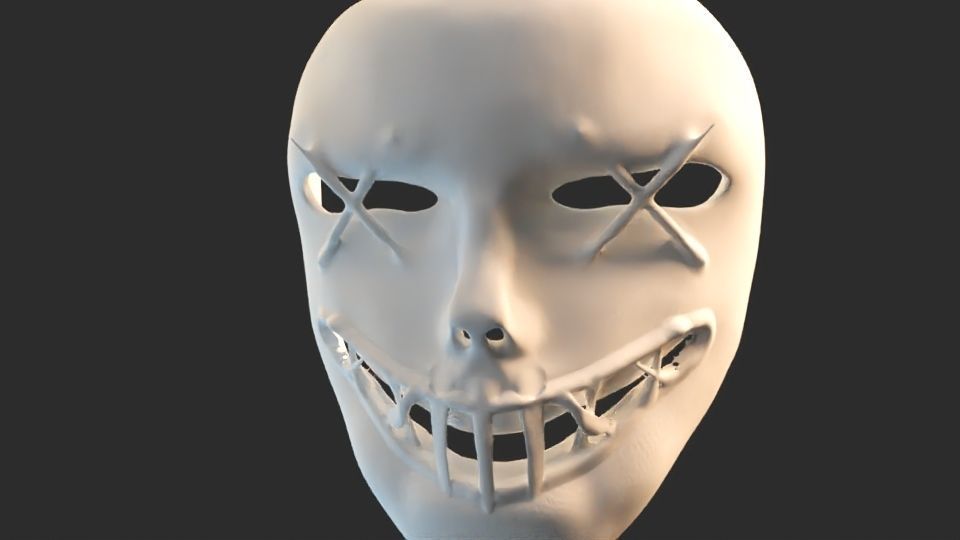 Purge American Full Face Cosplay Mask - Purge Night Mask 3D print model_10