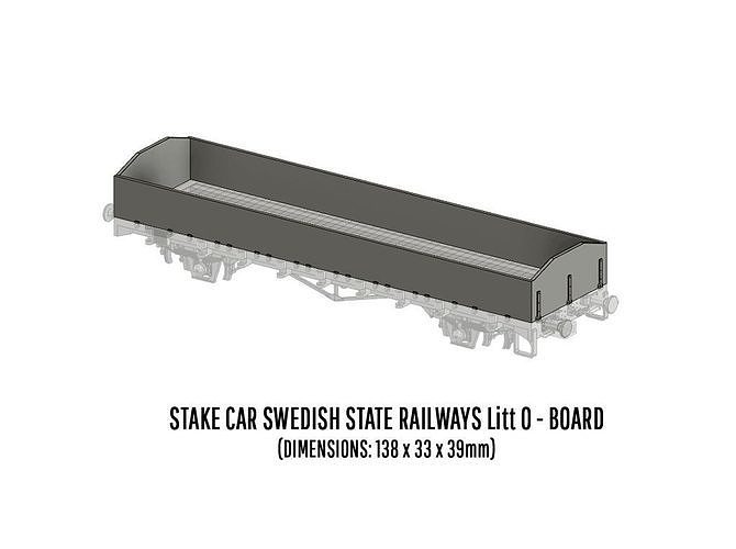 ROLLS-0025 Swedish SJ Litt O Stake Car H0-scale 3D print model 6