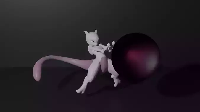 Mewtwo pokemon 3D print model 3D print model