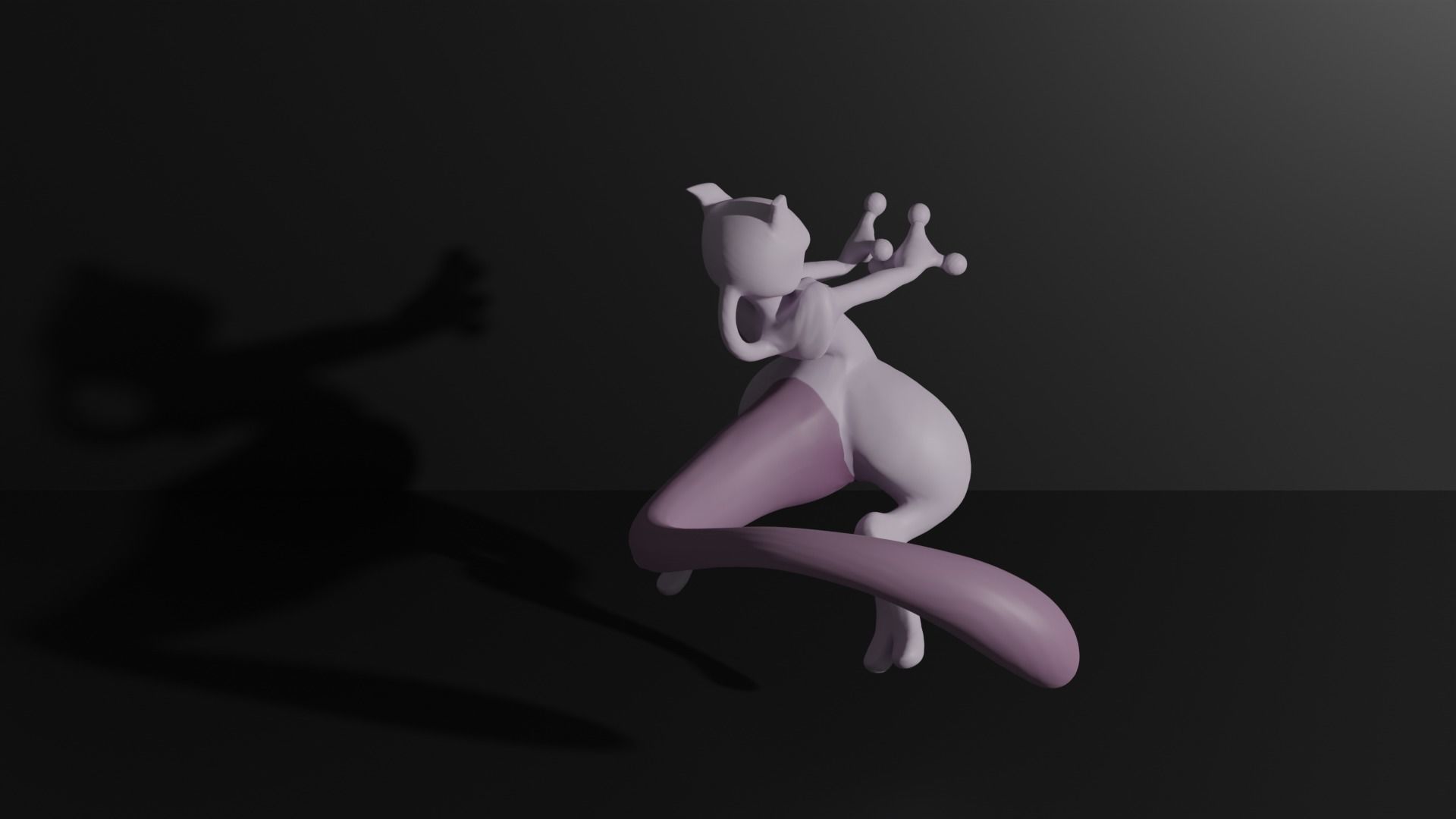 Mewtwo pokemon 3D print model 3D print model_3