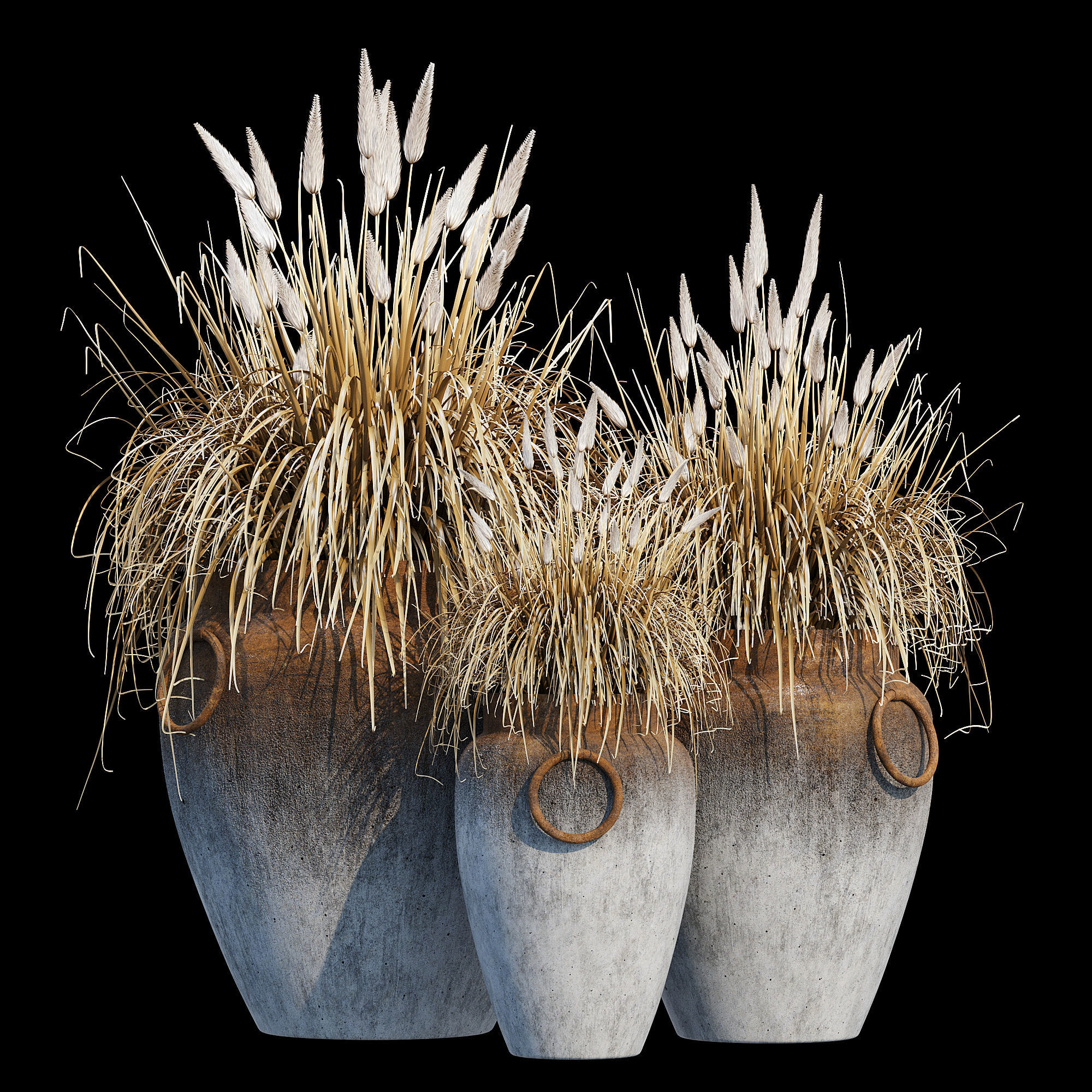 Argetile rustic planters 3D model_10