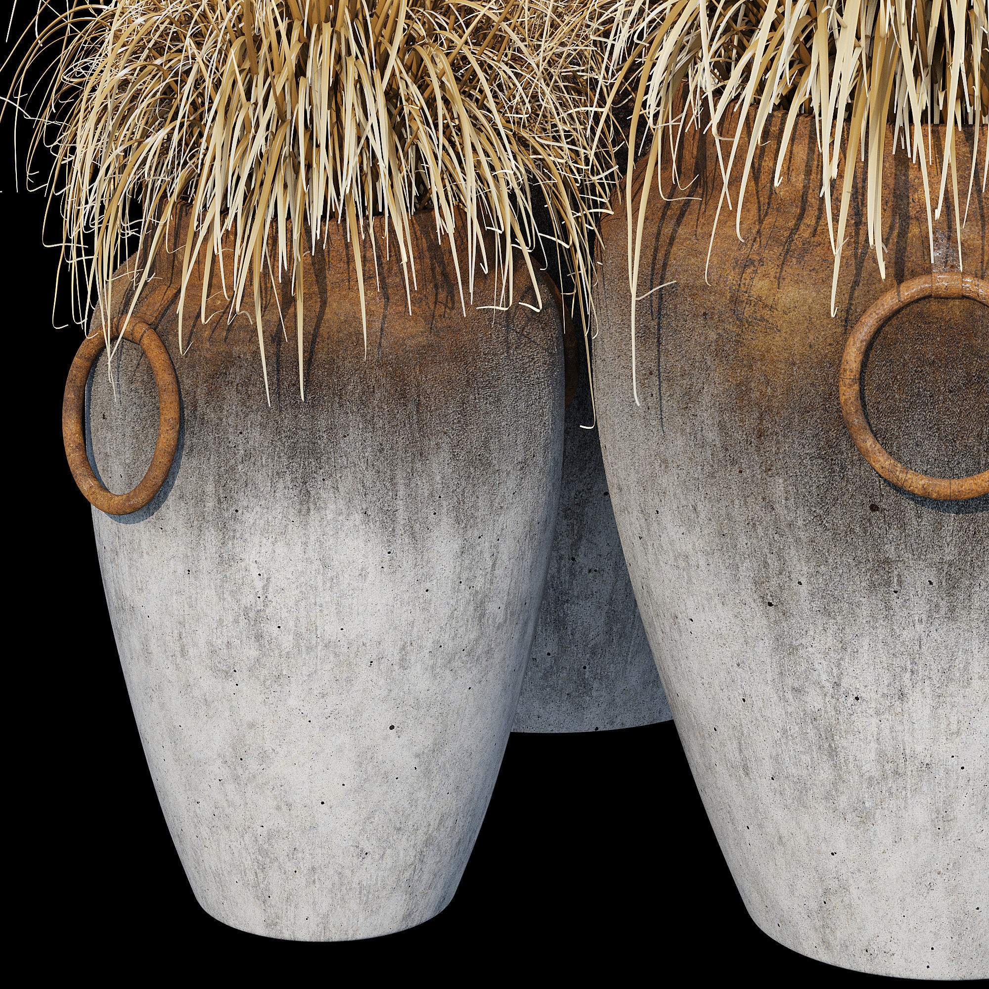 Argetile rustic planters 3D model_11