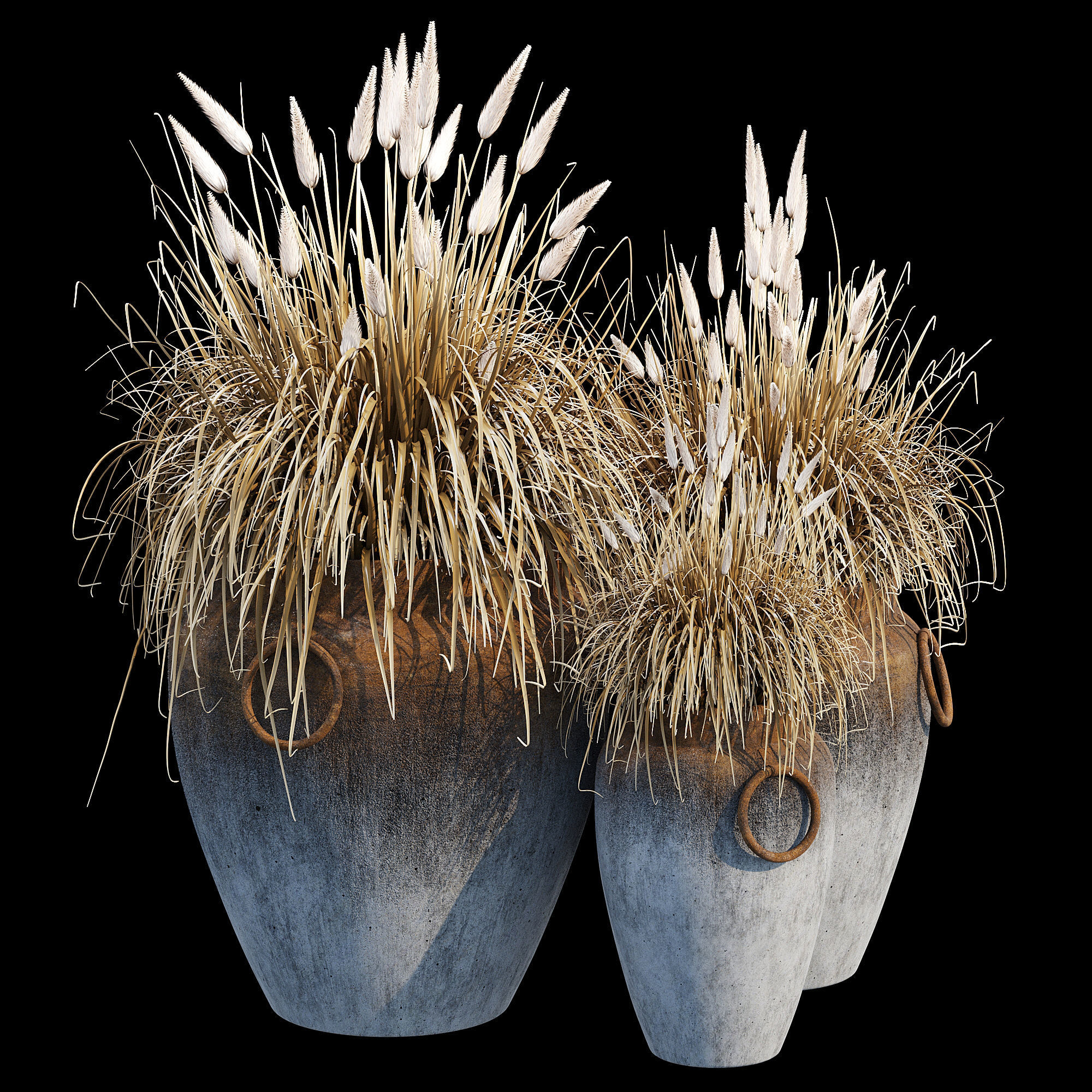 Argetile rustic planters 3D model_9