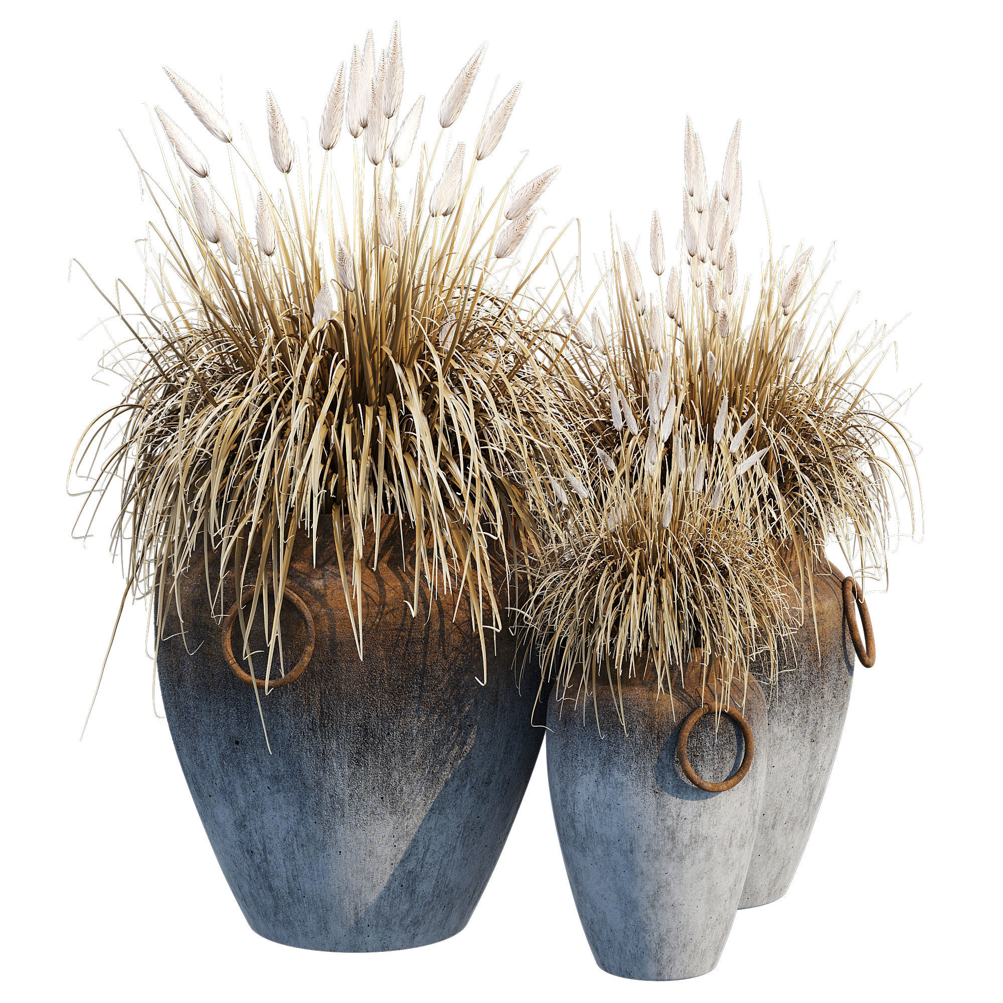 Argetile rustic planters 3D model_1