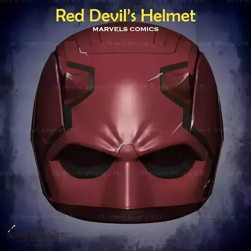 Red Devil  Helmet Cosplay Marvel Comics - STL File