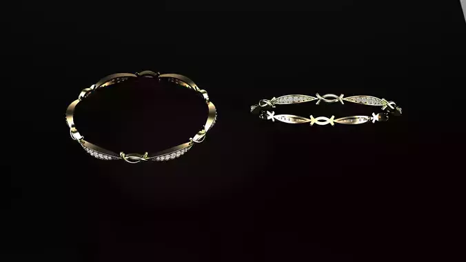bangle two tone gold and diamond bracelet