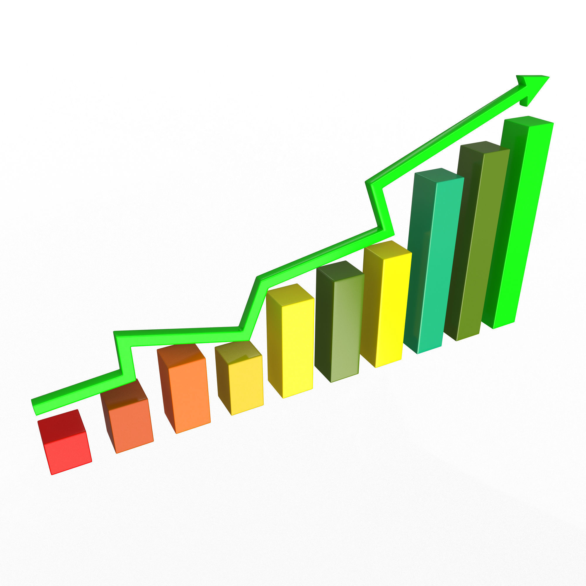 Graph Broken Up Low-poly 3D model_1