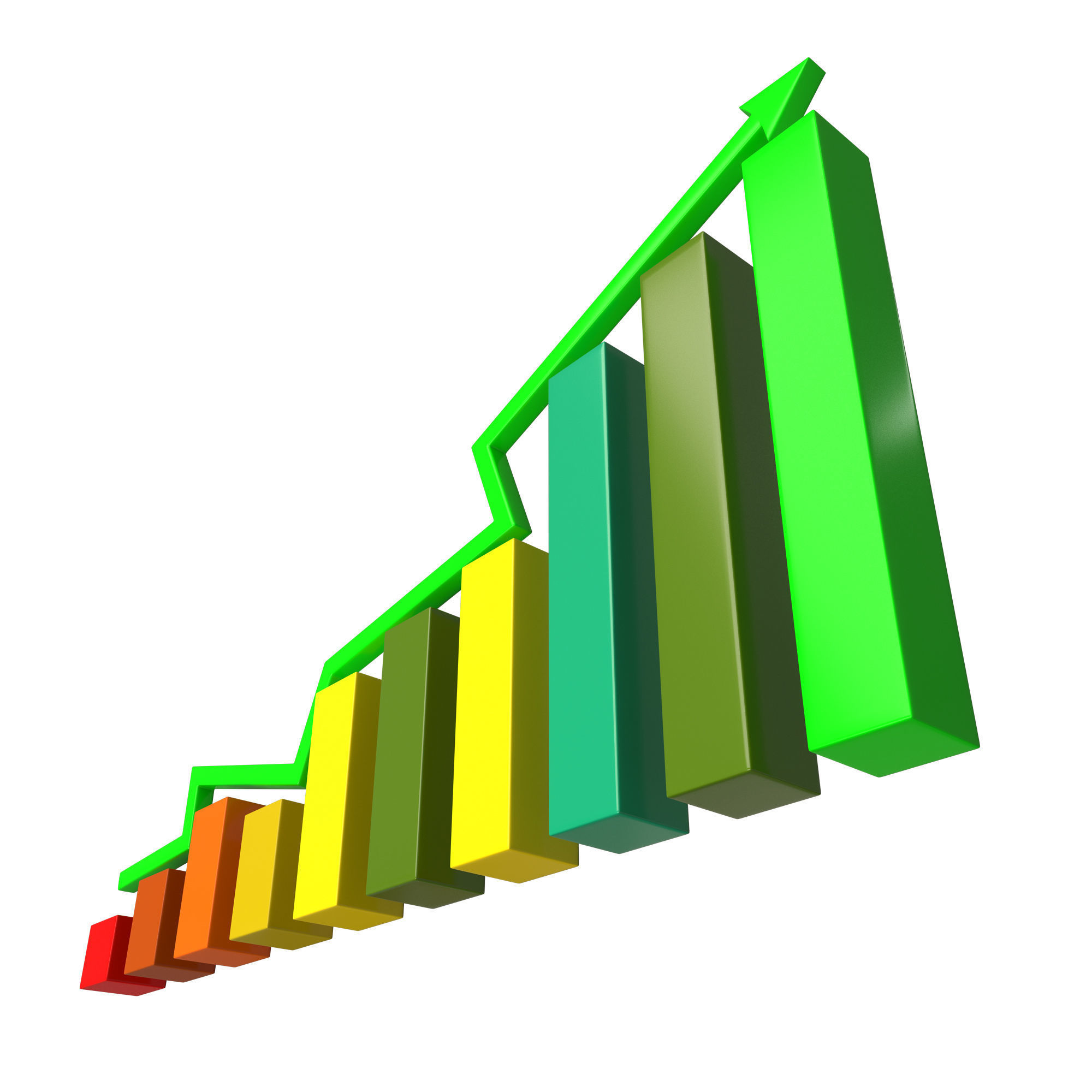 Graph Broken Up Low-poly 3D model_4