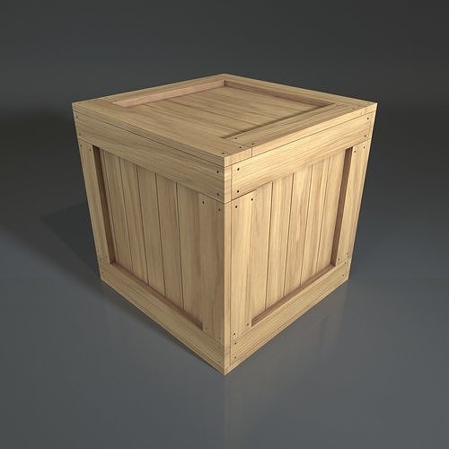 Wooden Crate Free low-poly 3D model