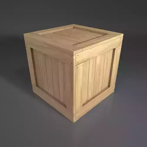 Wooden Crate Free low-poly 3D model