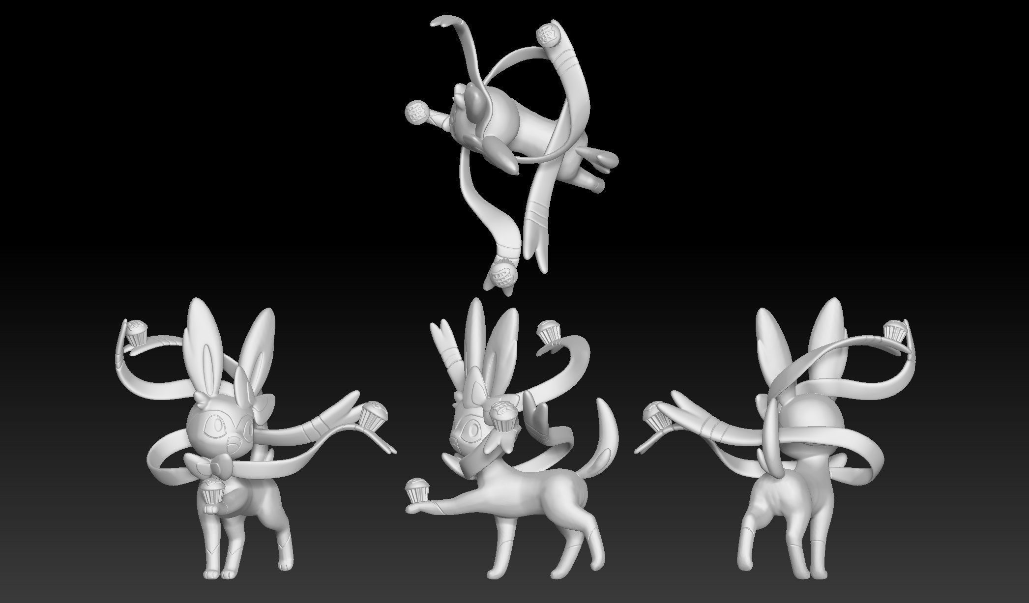Pokemon Sylveon 3D model 3D printable | CGTrader