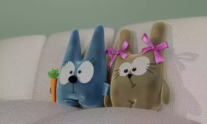 Childrens decorative plush pillows