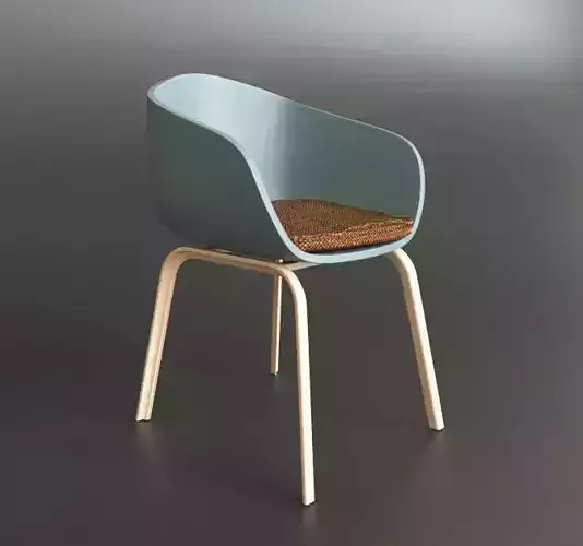 Chair with wicker seat